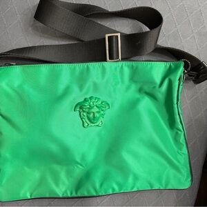 Versace Emerald Green Messenger Bag